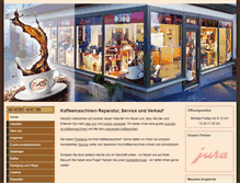 Tablet Screenshot of holzmeier-kaffeemaschinen.de